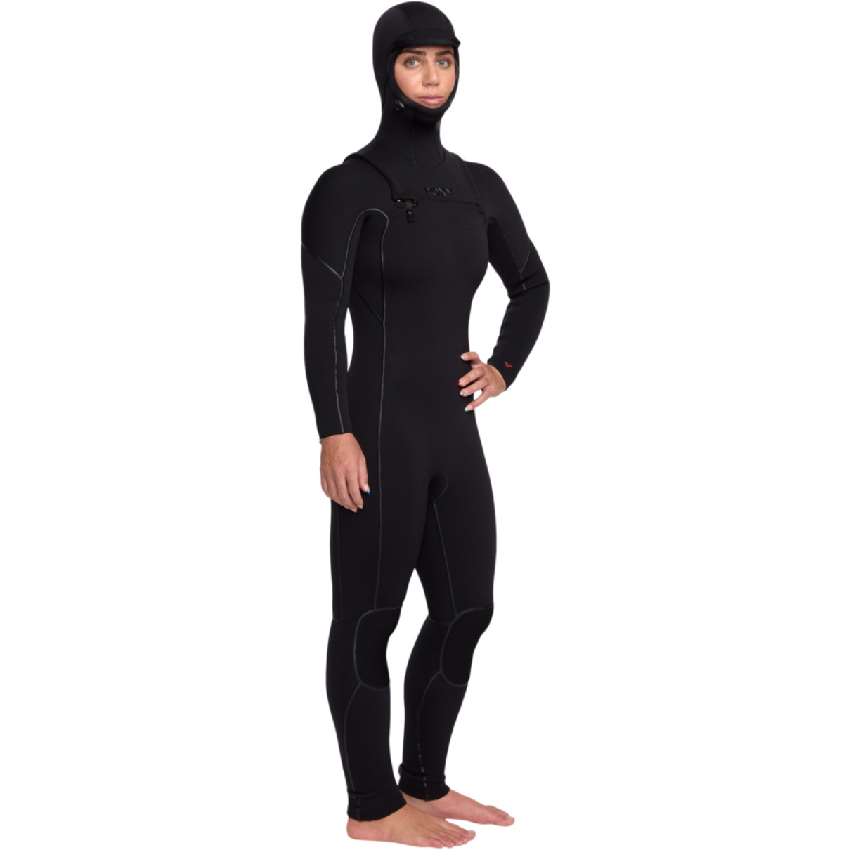 2025 Roxy Womens Elite Xtra Warm 5/4mm Chest Zip Hooded Wetsuit 26BW203501 - Black